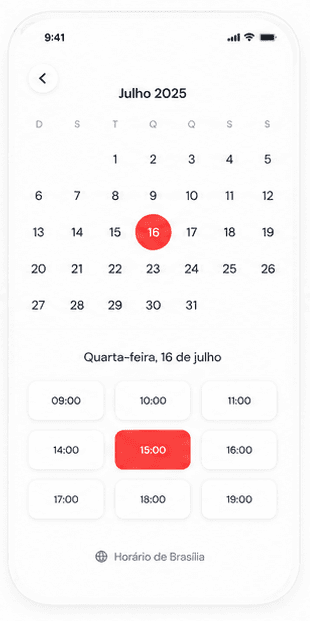Escolha do horário